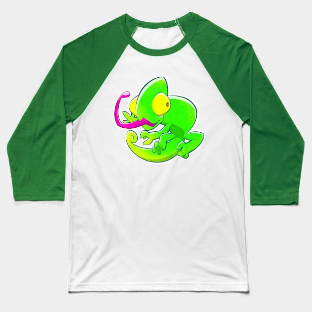 Chameleon Baseball T-Shirt by João Henrique Artworks